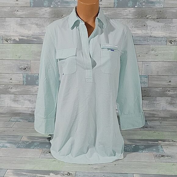 Vineyard Vines Performance Sailing Shirt sz 4 - Picture 1 of 6